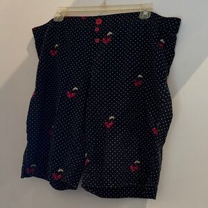 Nick & Nora cherry motif Polka Dot Sleep Shorts size m